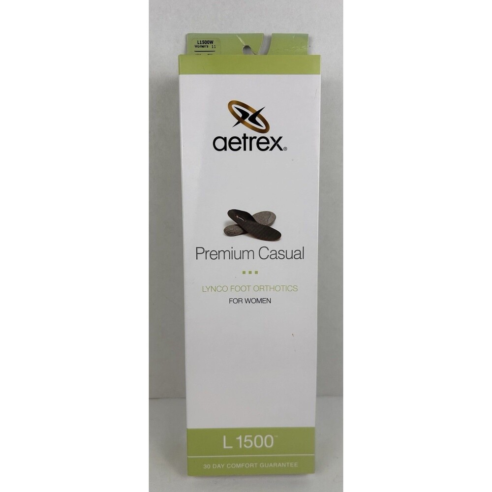Aetrex Foot Orthotic Insoles L1500 Women's Size 11 Premium Leather Comfort New